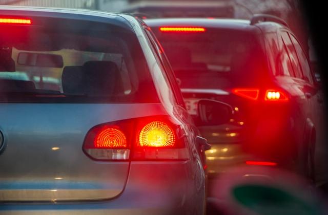 rear view of cars in traffic